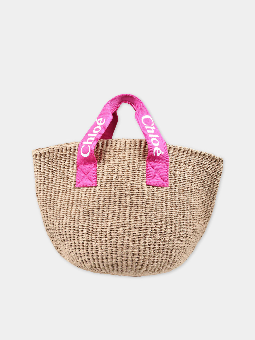 Casual beige straw bag for girl